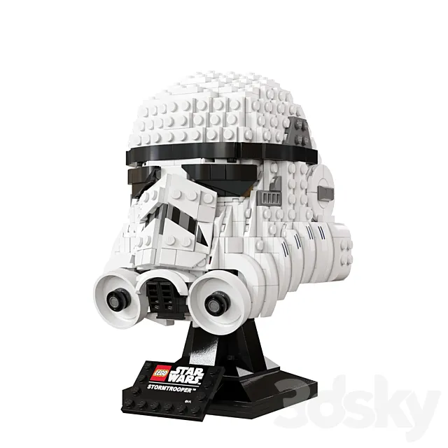 Lego Star Wars Helmet Storm Trooper 3DModel Lego Star Wars Helmet Storm Trooper 3DModel