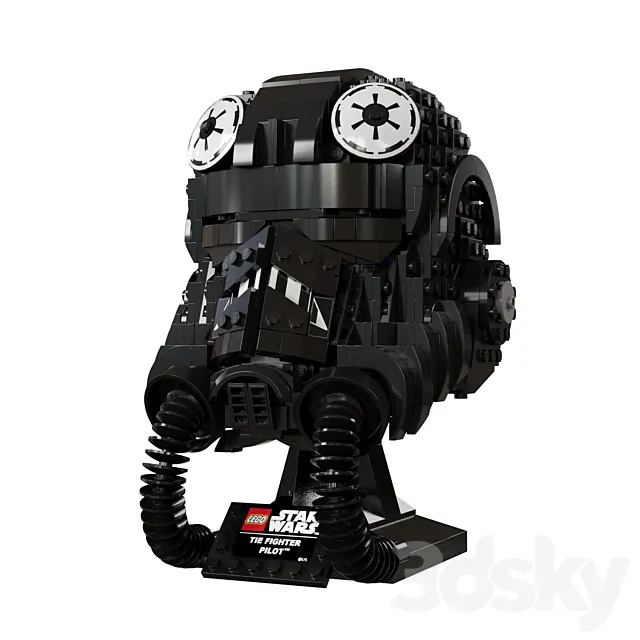 Lego Star Wars Helmet TIE Fighter Pilot 3D Model Lego Star Wars Helmet TIE Fighter Pilot 3D Model