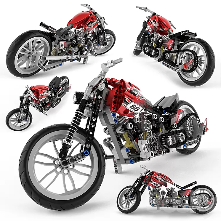 Lego Technic Motorbike Alternative 3D Model