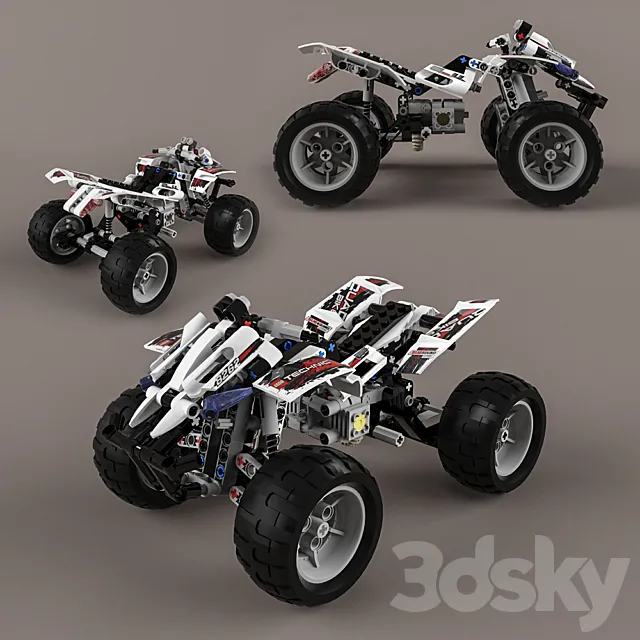 Lego Technic Quad-Bike 3D Model Lego Technic Quad-Bike 3D Model