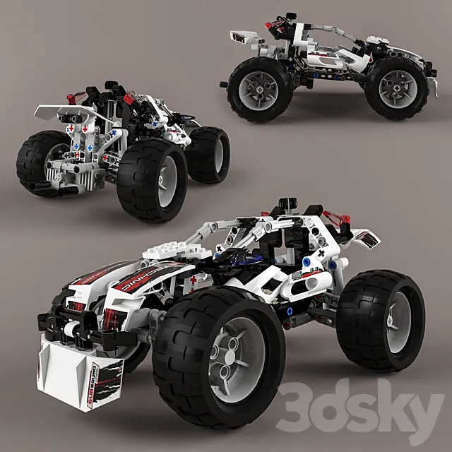 Lego Technic Quad-Bike Alternative Model 3DModel Lego Technic Quad-Bike Alternative Model 3DModel