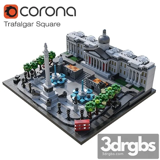 LEGO Trafalgar Square 21045 3D Model Download