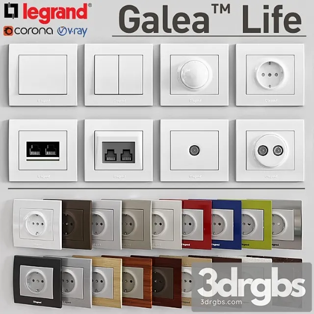 Legrand Galea Life 1 3D Model Download