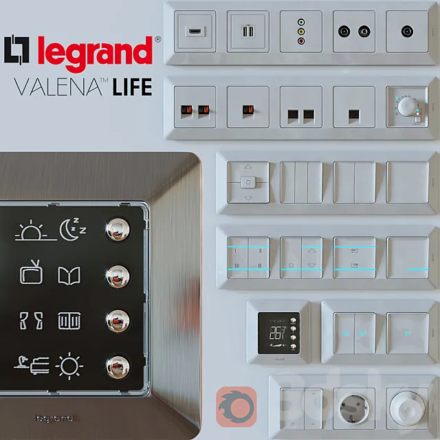 Legrand Valena Life 3D Model Legrand Valena Life 3D Model
