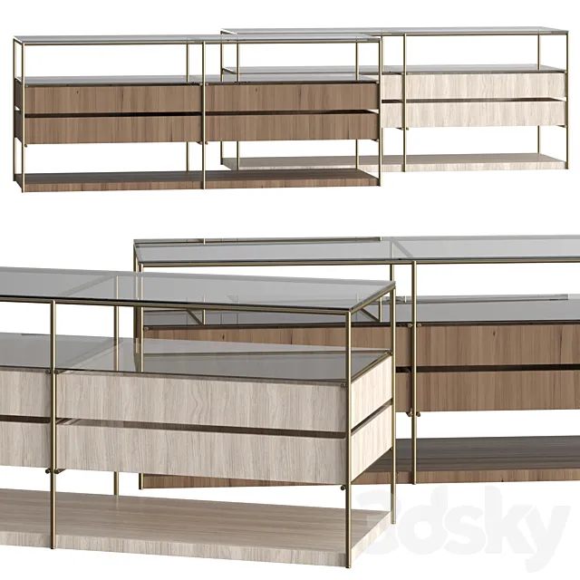 Lema Areia Sideboards 3D Model Lema Areia Sideboards 3D Model