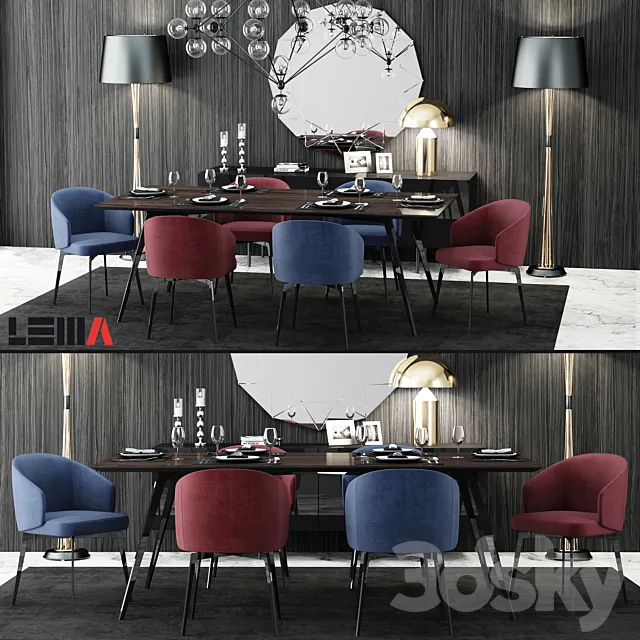Lema BEA Table and Chair 3DModel Lema BEA Table and Chair 3DModel
