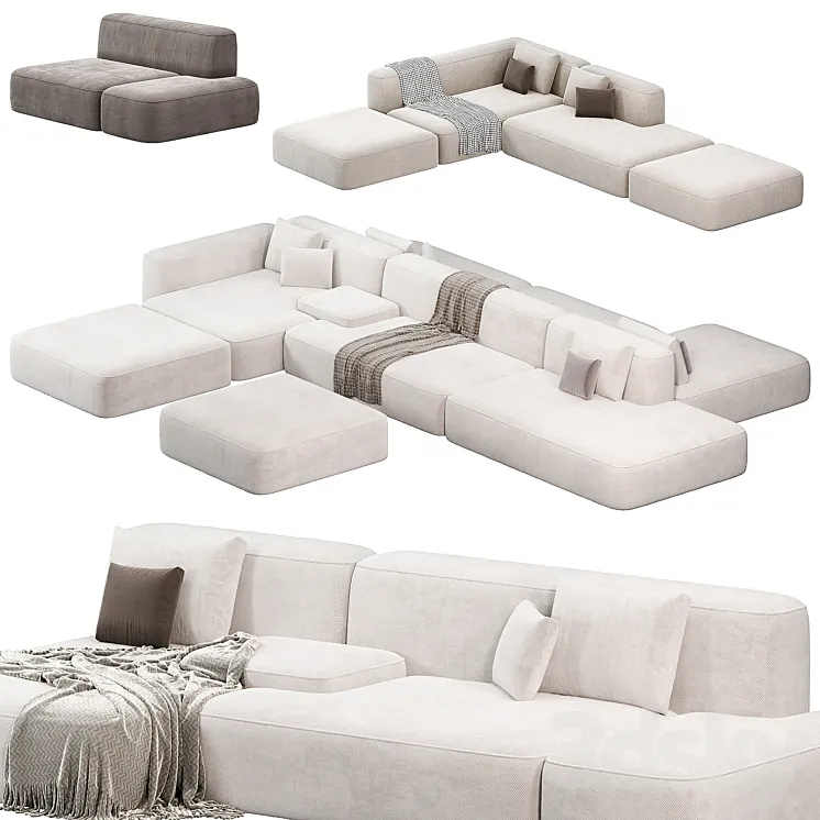 Lema Cloud Modular Sofa Set by lemamobili sofas 3D Model Free Download