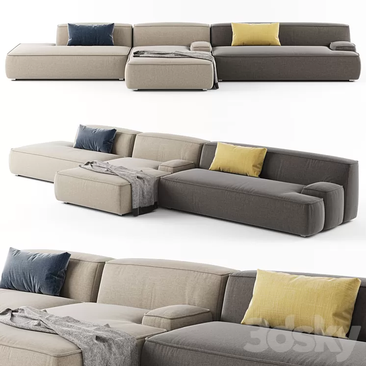 Lema CLOUD Sectional sofa_06 3D Model