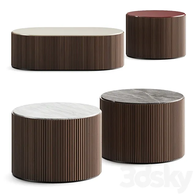 Lema Drum Coffee Tables 3D Model Lema Drum Coffee Tables 3D Model