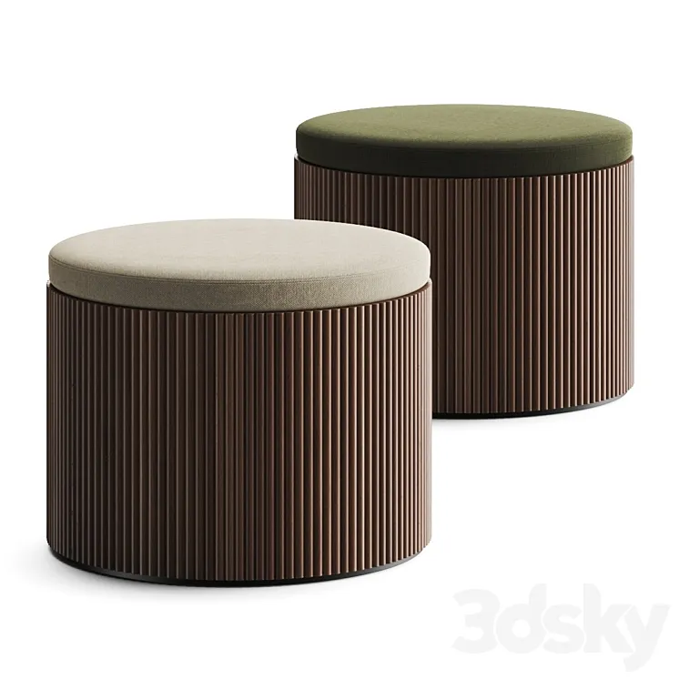 Lema Drum Pouf 3D Model Free Download