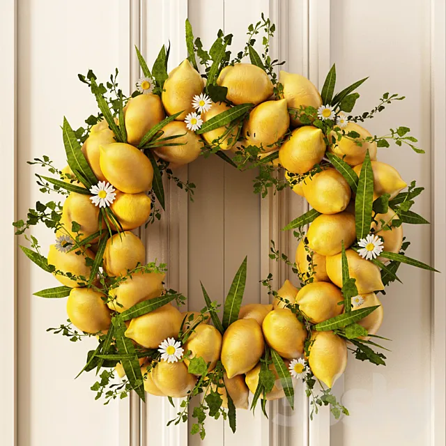 Lemon wreath 3D Model Lemon wreath 3D Model