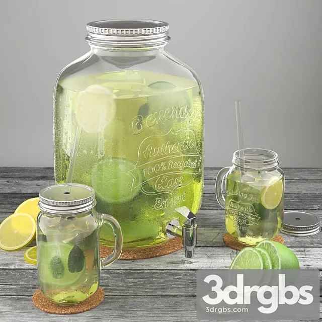Lemonade lime-lemon 3D Model Download