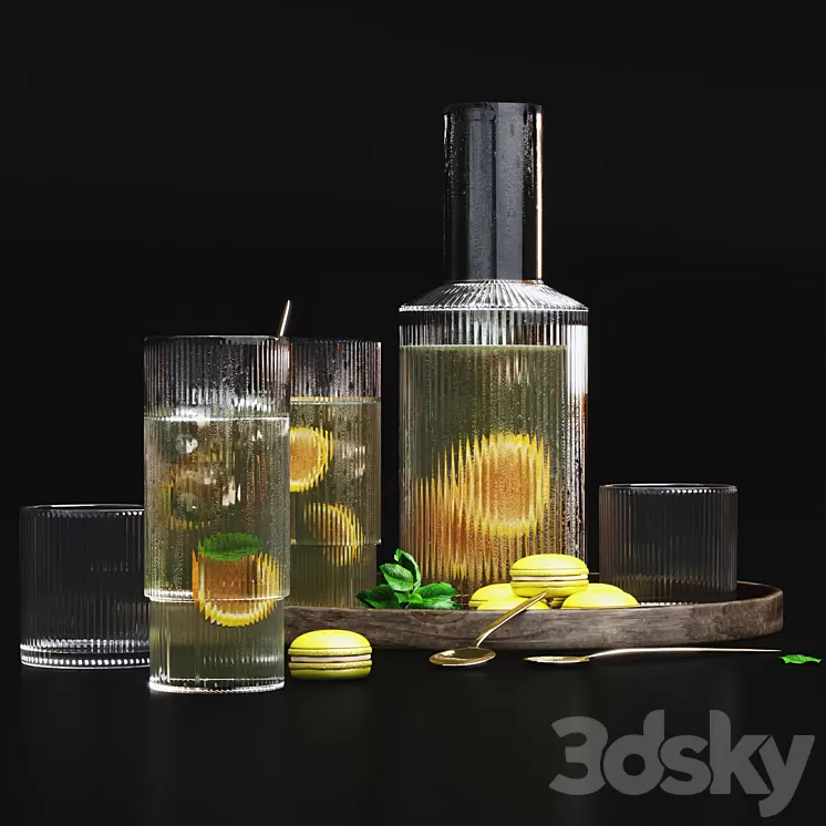 Lemonade Set 3D Model Free Download