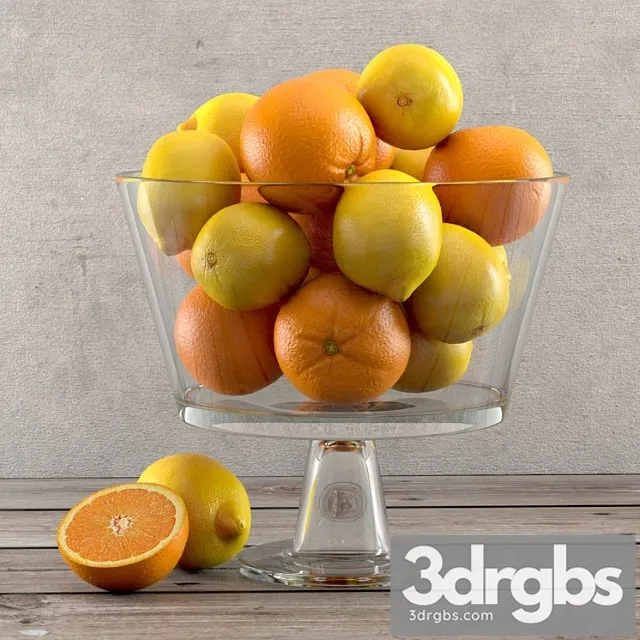 Lemons and oranges 3D Model Download
