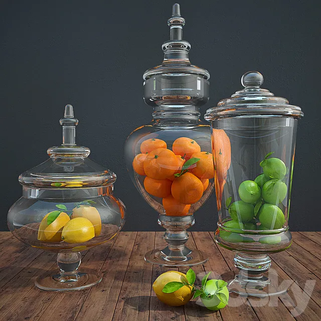 Lemons. limes. tangerines 3DModel