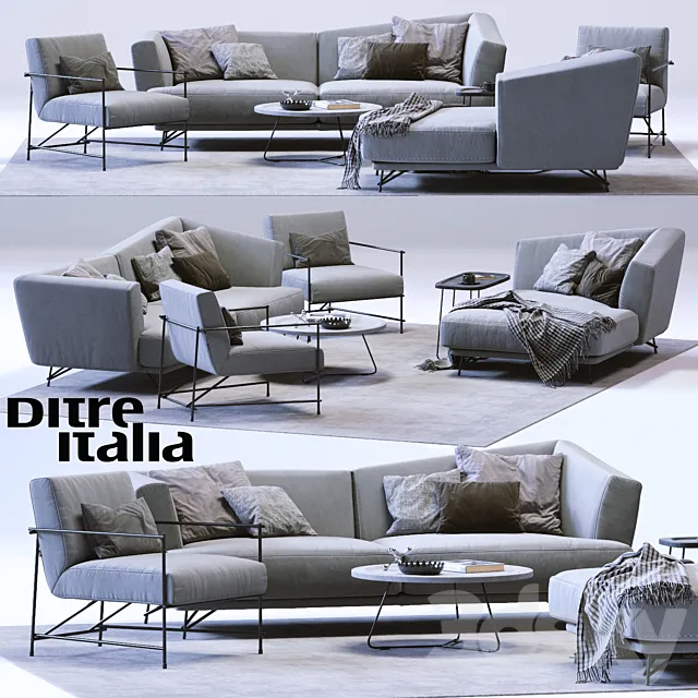 LENNOX Sofa and KYO Armchair 3DModel LENNOX Sofa and KYO Armchair 3DModel