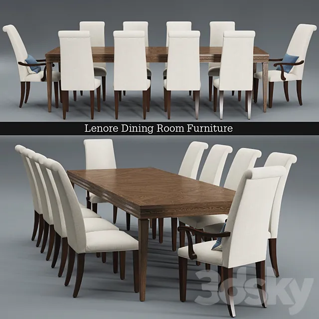 Lenore Dining Room Furniture 3DModel Lenore Dining Room Furniture 3DModel