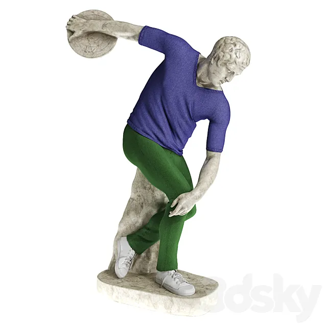 Leo Caillard Discobolus cloth 3D Model Leo Caillard Discobolus cloth 3D Model