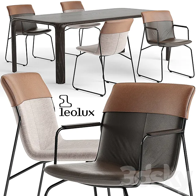 Leolux Ditte chair set 3DModel