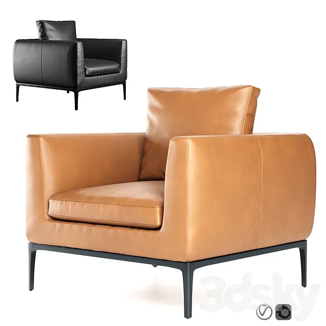 Leonard Armchair by Amura 3DModel