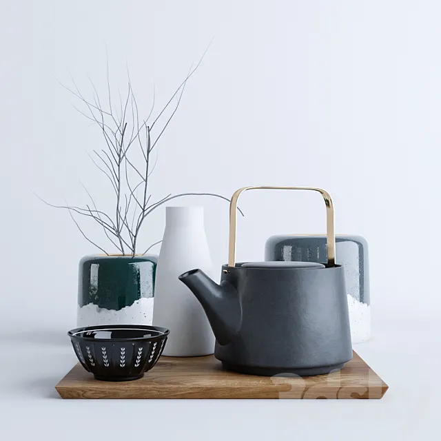 Lerinder Twocan Decor Set 3DModel