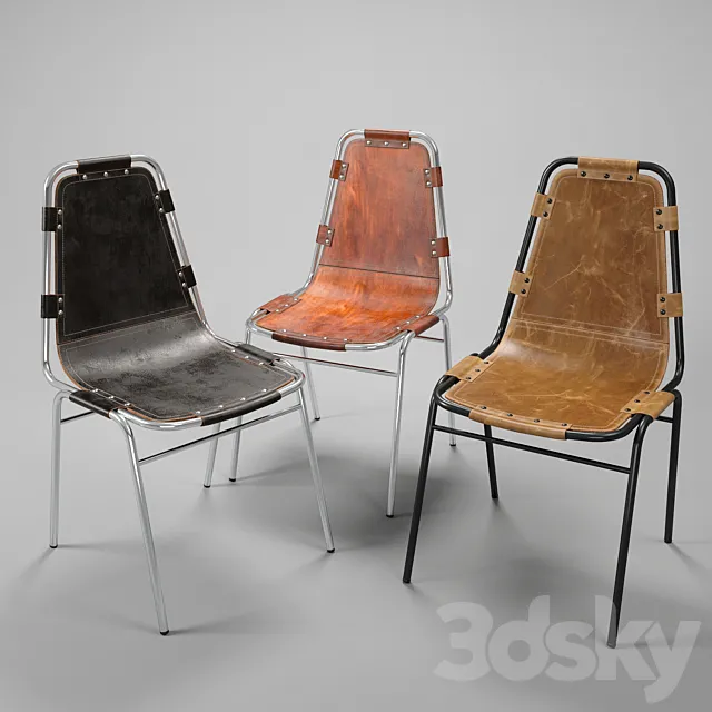 Les Arcs Chair by Charlotte Perriand 3D Model