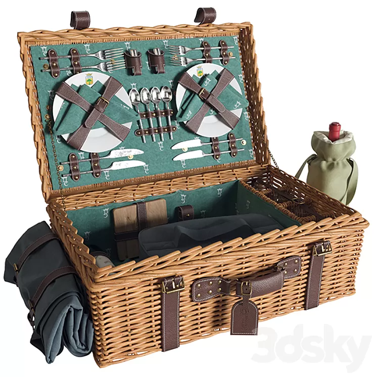 ” “”Les Jardins de la Comtesse”” picnic set (vray NEXT)” 3D Model
