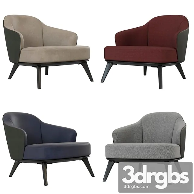 Leslie armchair minotti_2 3D Model Download
