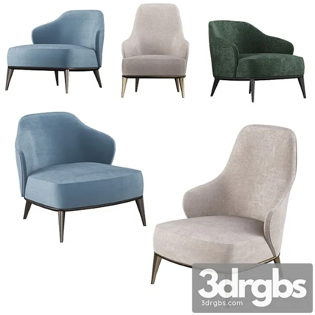 Leslie armchairs 3D Model Download