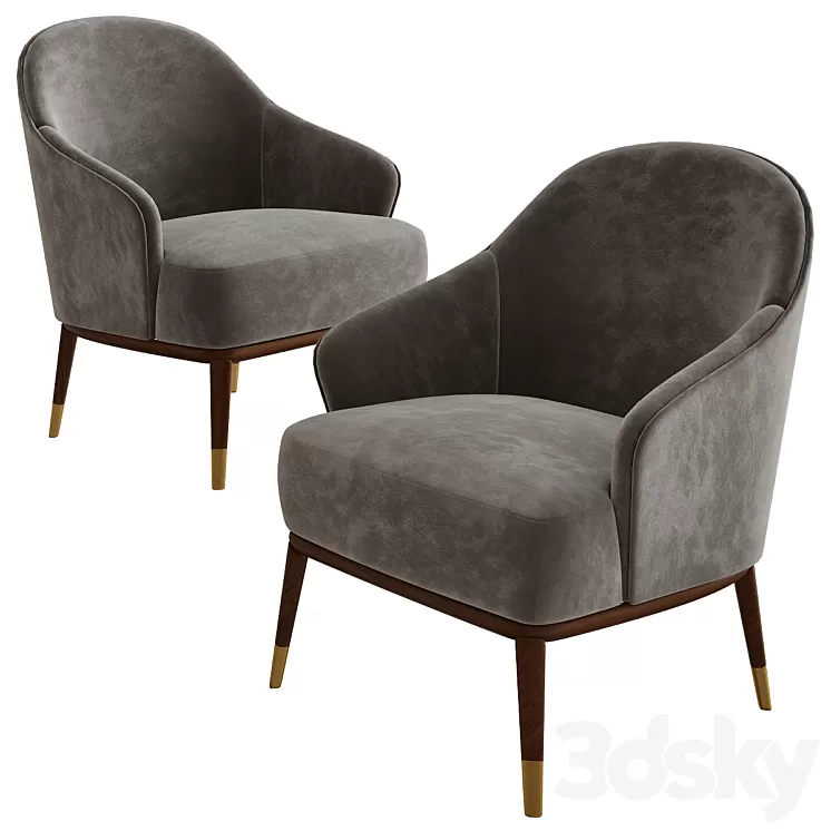 LESLIE ARMCHAIRS By Minotti 3D Model