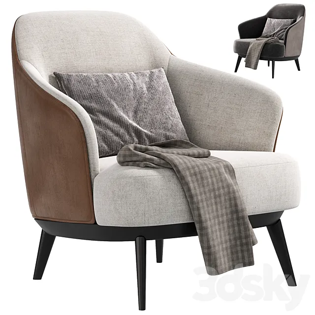 LESLIE ARMCHAIRS By Minotti armchairs 3D Model LESLIE ARMCHAIRS By Minotti armchairs 3D Model