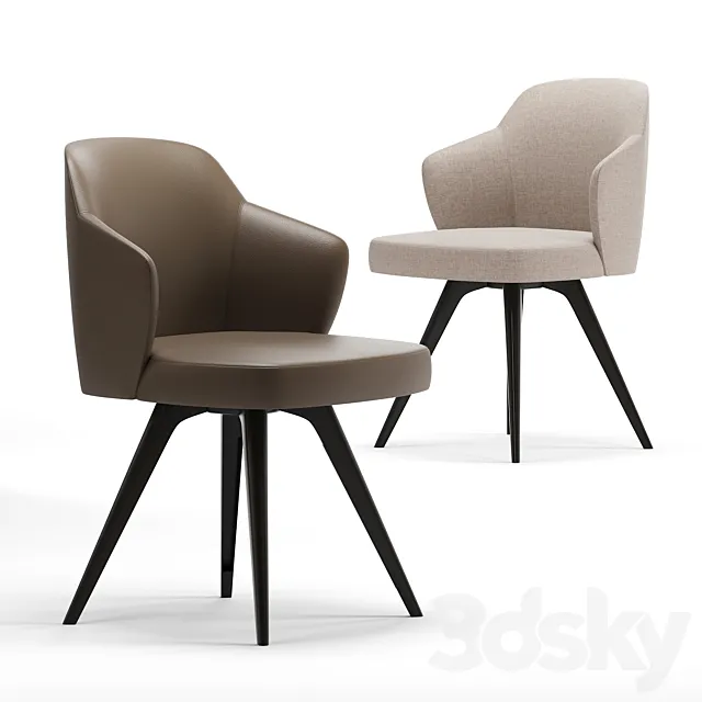 Leslie Dining chair minotti 3D Model