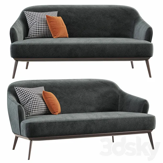 Leslie sofa by Minotti 3D Model Leslie sofa by Minotti 3D Model