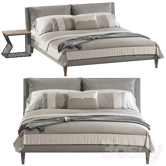 Letti Twils bed 3D Model Letti Twils bed 3D Model