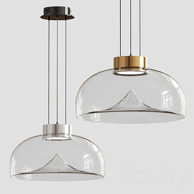 LEUCOS LED blown glass pendant lamp 3D Model