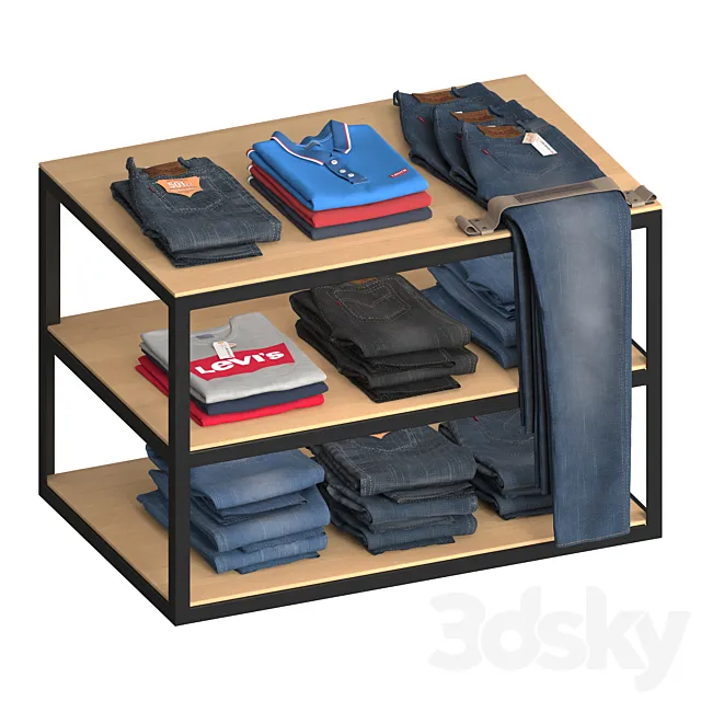 Levis clothing set 3D Model Levis clothing set 3D Model