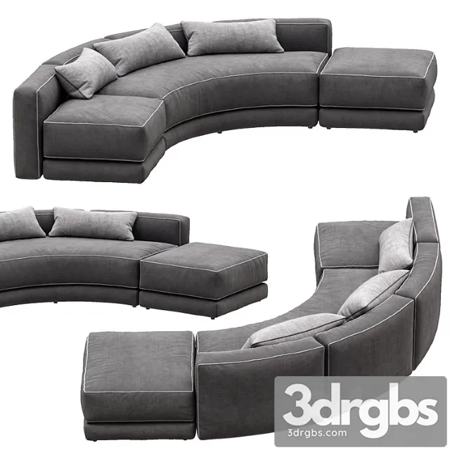 Lewis Curved By Montauksofa 3D Model Download