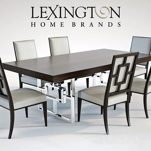 Lexington MONROE DINING TABLE & LEIGH SIDE CHAIR 3D Model