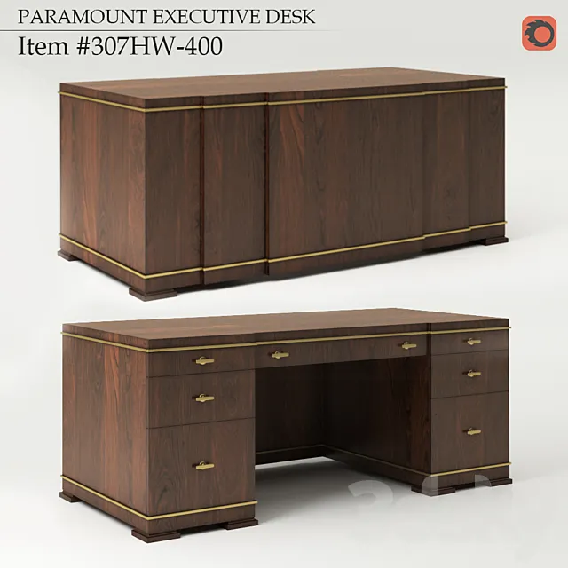 Lexington – Paramount Executive Desk 3D Model