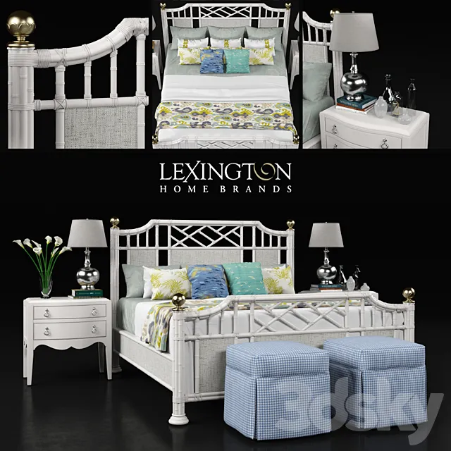 LEXINGTON | Pritchards Bay Panel Bed 3D Model