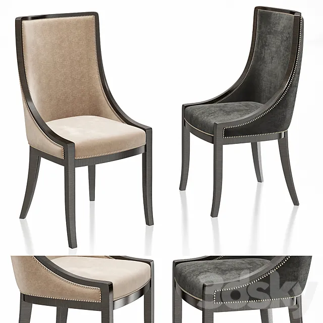 Lexington Talbott Upholstered Host Chair 3D Model Lexington Talbott Upholstered Host Chair 3D Model
