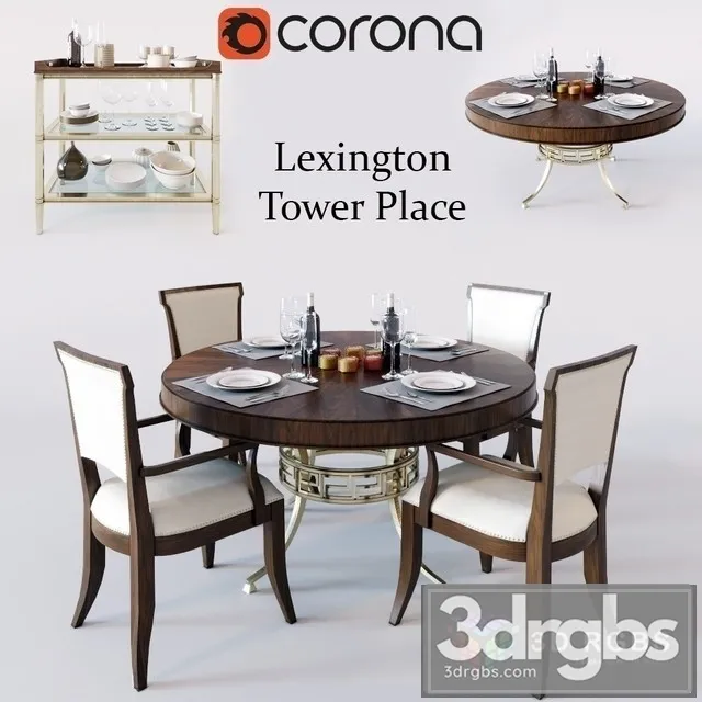 Lexington Tower Place Table and Chair 3D Model Download