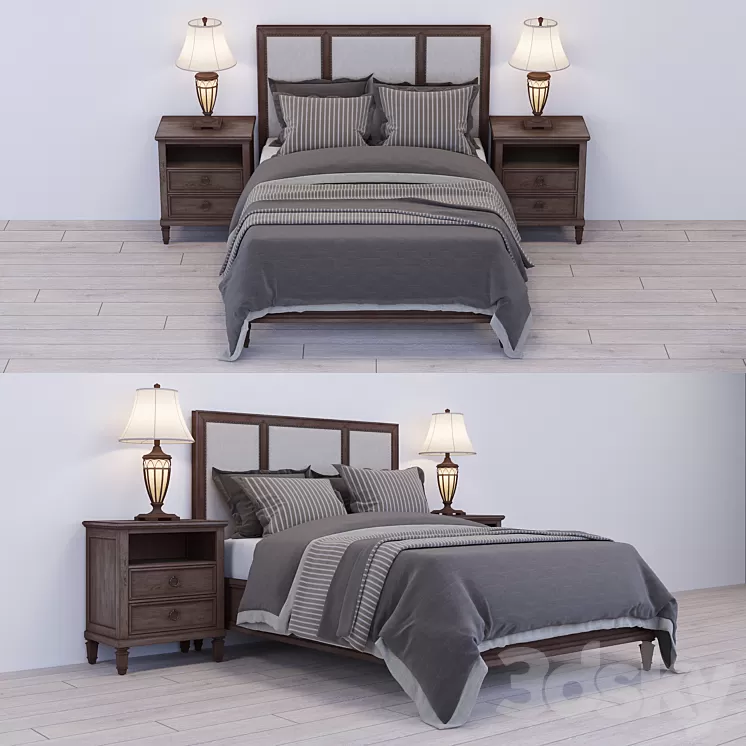 Lexington – Vintage Bed Set-2 3D Model Lexington – Vintage Bed Set-2 3D Model
