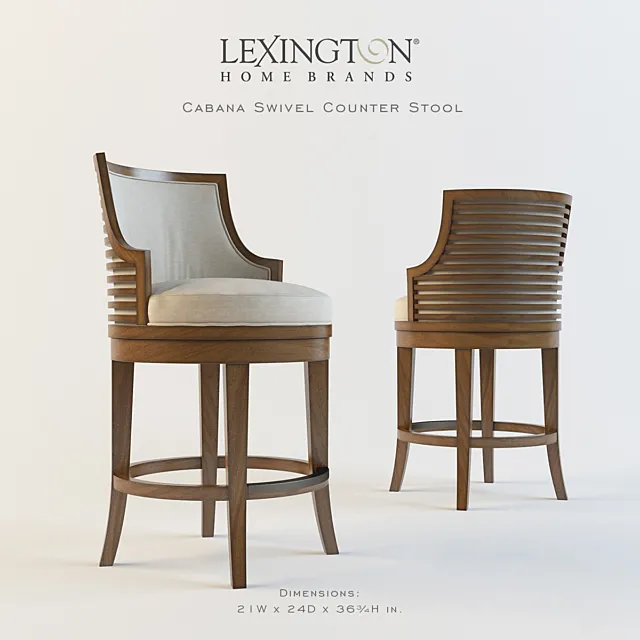 Lexington_Cabana Swivel Counter Stool 3DModel