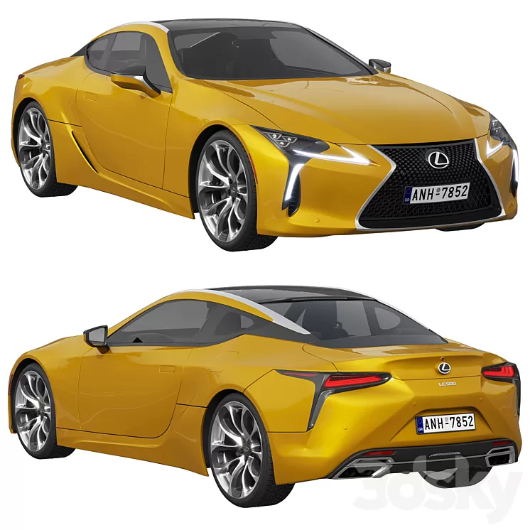 Lexus LC 500 2023 3D Model Free Download