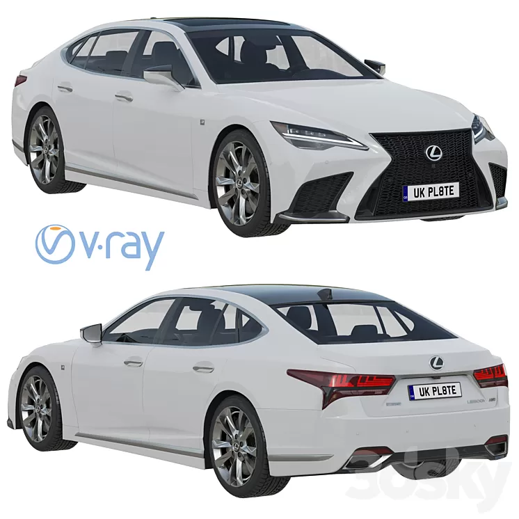 LEXUS LS F-Sport 2022 3D Model Free Download