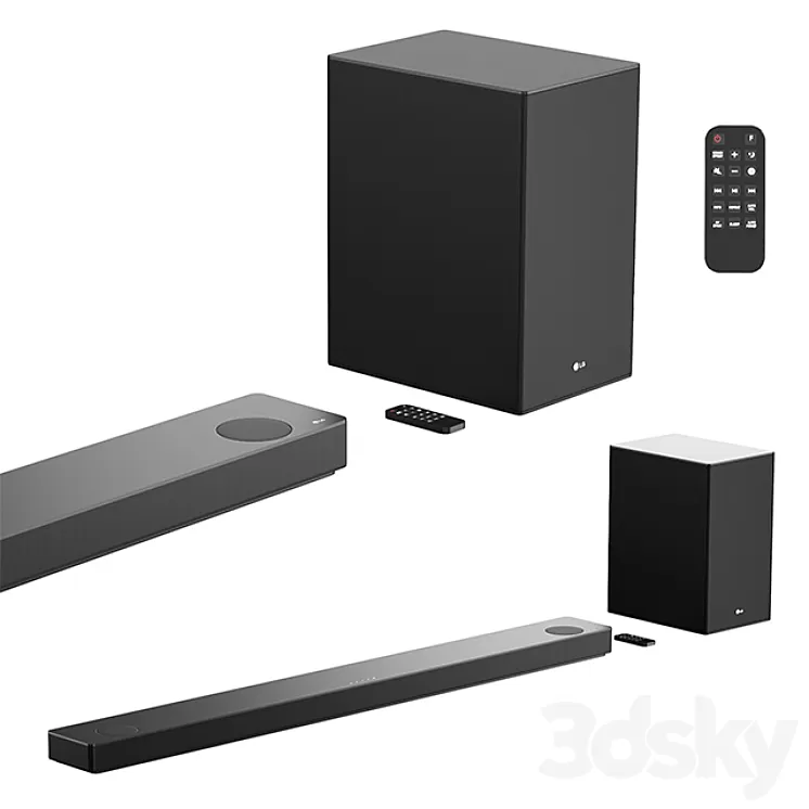 LG 5.1.2 ch High Res Audio Sound Bar w- Meridian Technology 3D Model