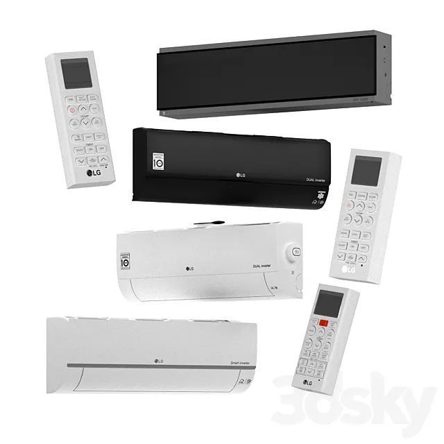 LG air conditioning collection 3D Model