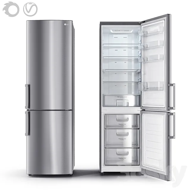 LG GA-B489 fridge 3DModel