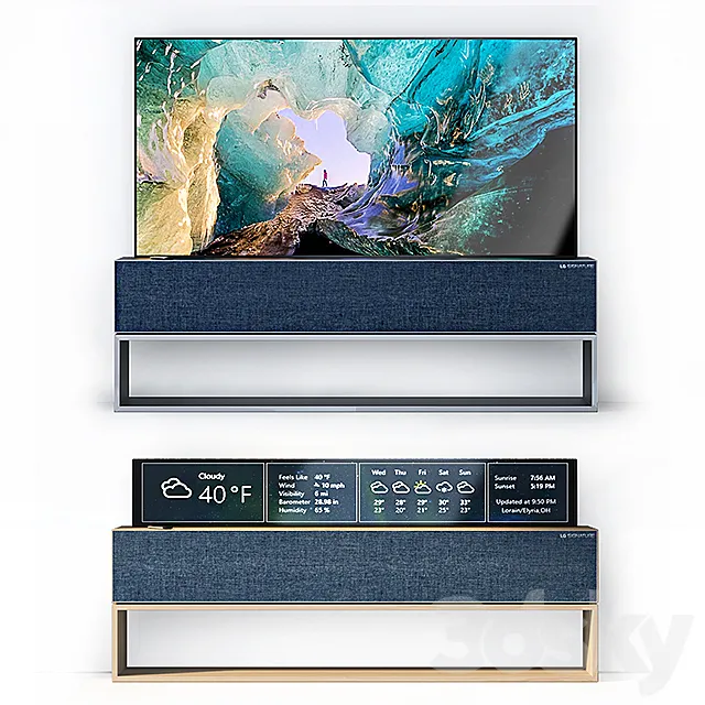 LG Signature Oled TV R 3D Model
